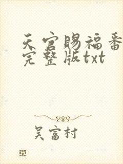 天官赐福番外篇完整版txt