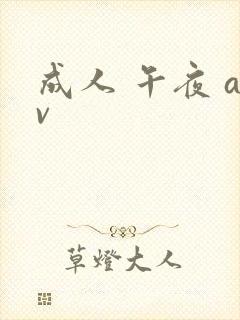 成人 午夜 av
