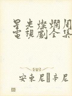 星光灿烂周三强电视剧全集免费观看