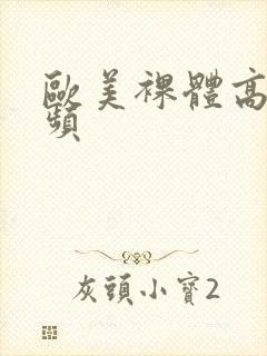 欧美裸体高清视频封面