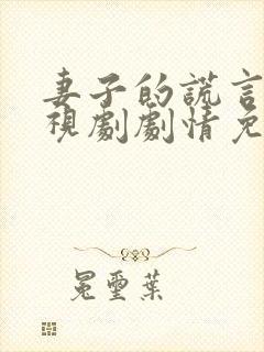 妻子的谎言 电视剧剧情免费观看