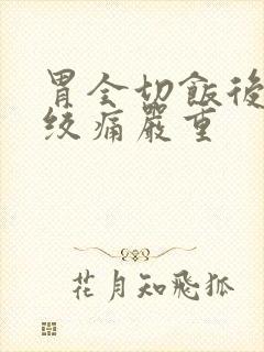 胃全切饭后肚子绞痛严重