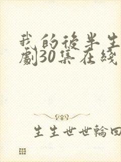 我的后半生电视剧30集在线播放封面