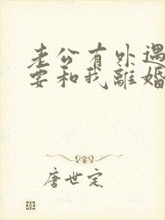 老公有外遇了非要和我离婚怎么办