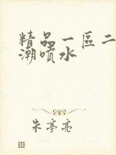 精品一区二区高潮喷水封面