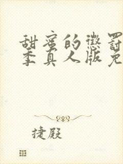 甜蜜的惩罚第一季真人版免费观看全集