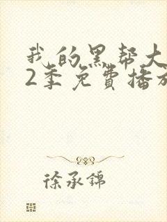 我的黑帮大佬第2季免费播放