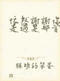 依然谢谢你陪我走过是哪首歌的歌词