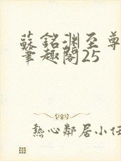 苏铭渊至尊血脉笔趣阁25