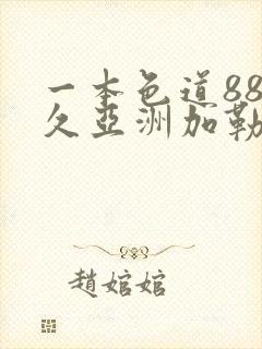 一本色道88久久亚洲加勒比日韩综合精品