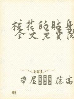 校花的贴身高手 全文免费阅读