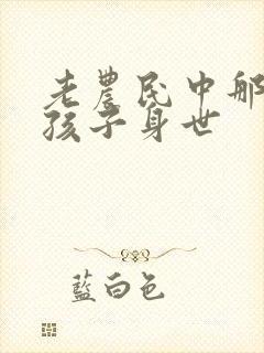 老农民中那4个孩子身世