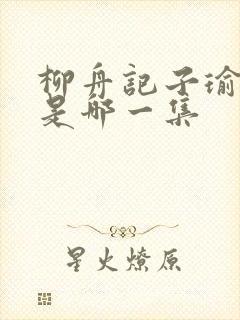 柳舟记子瑜登基是哪一集封面