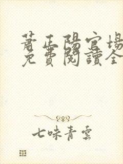 萧正阳官场小说免费阅读全文