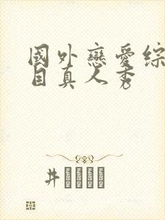 国外恋爱综艺节目真人秀