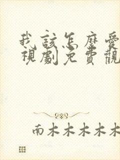 我该怎么爱你电视剧免费观看