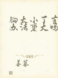 胸太小了有什么办法变大吗