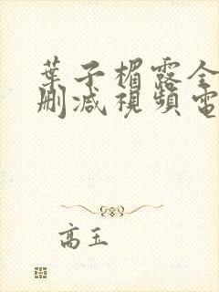 叶子楣露全乳无删减视频电影