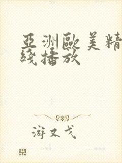 亚洲欧美精品在线播放