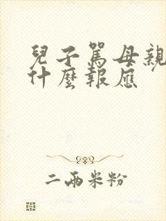 儿子骂母亲会得什么报应