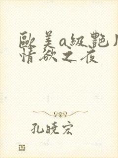 欧美a级艳片w情欲之夜