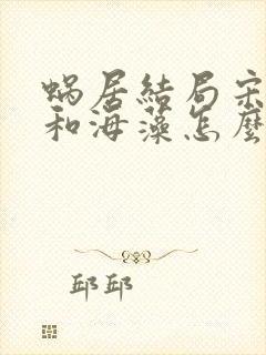 蜗居结局宋思明和海藻怎么样了