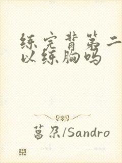 练完背第二天可以练胸吗