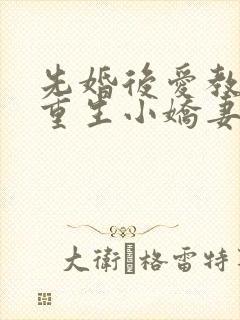 先婚后爱教授的重生小娇妻许冬儿傅良屿