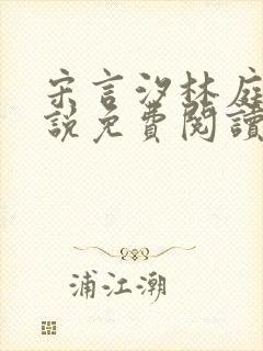 宋言汐林庭风小说免费阅读