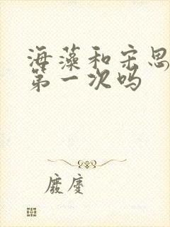 海藻和宋思明是第一次吗