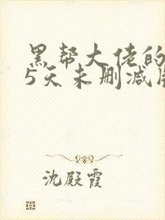 黑帮大佬的365天未删减版