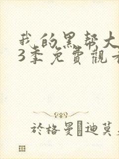 我的黑帮大佬第3季免费观看封面