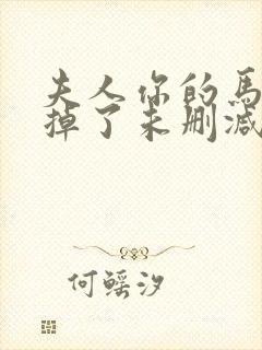 夫人你的马甲又掉了未删减txt