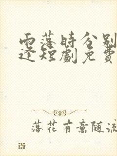 雨落时分别再相逢短剧免费观看