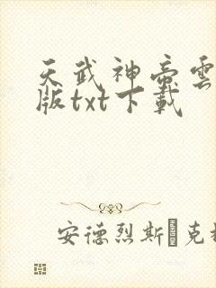 天武神帝云飞扬版txt下载封面