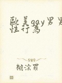 欧美gay男男性行为
