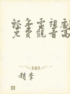 轻年电视剧全集免费观看高清封面