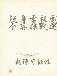 脱身电视剧免费全集谍战迷封面