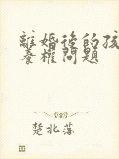 离婚后的孩子抚养权问题