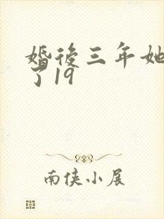 婚后三年她变心了19