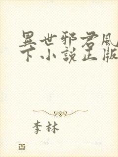 异世邪君风凌天下小说正版封面