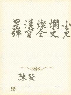 星汉灿烂小说无弹窗全文免费阅读