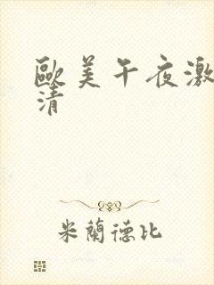 欧美午夜激情高清