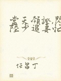 当天领证,闪婚陆少追妻忙(短剧)