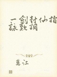 一剑封仙指尖的咏叹调封面