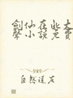 剑仙在此大斌有声小说免费听