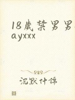 18岁禁男男gayxxx