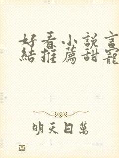 好看小说言情完结推荐甜宠文