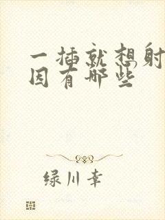 一插就想射的原因有哪些