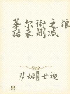 华尔街之狼普通话未删减封面